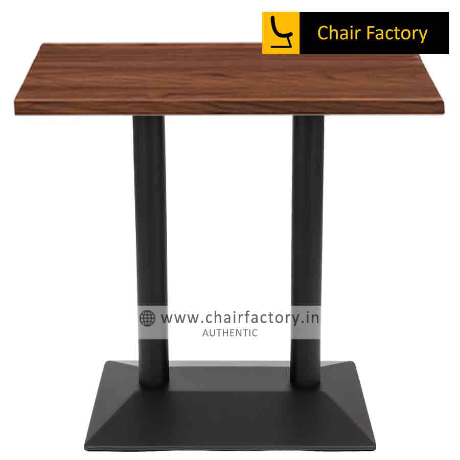 Black Maddie Rectangle  Folding Cafe Table